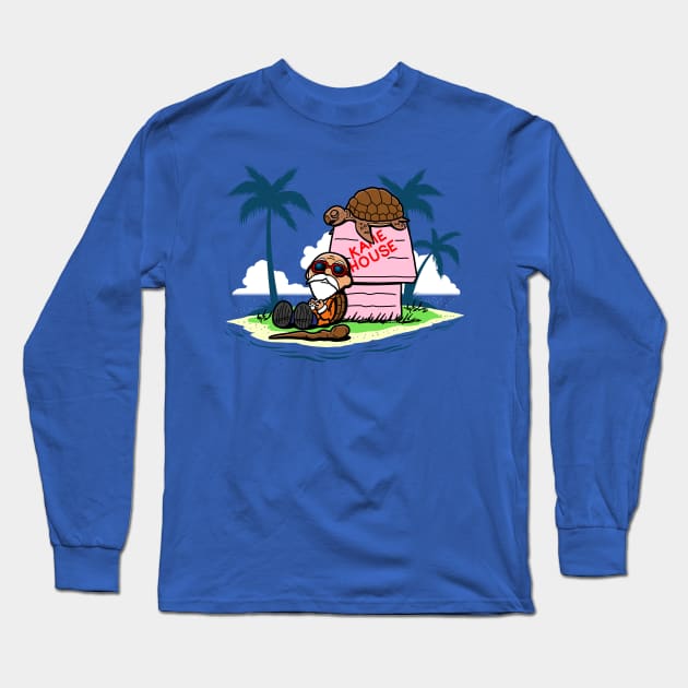 Cute Funny Anime Manga Beach House Parody Cartoon Long Sleeve T-Shirt by BoggsNicolas